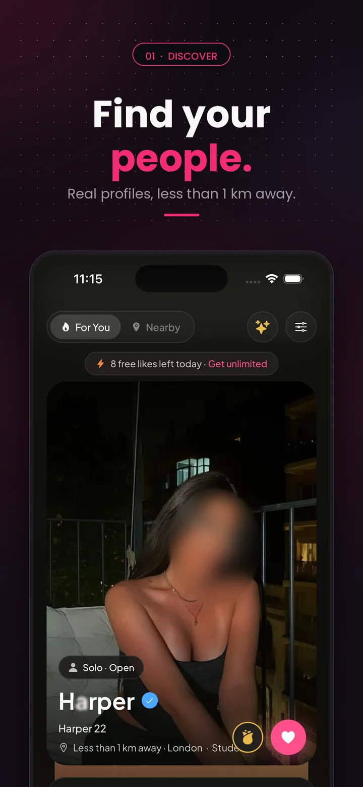 Discover real profiles nearby